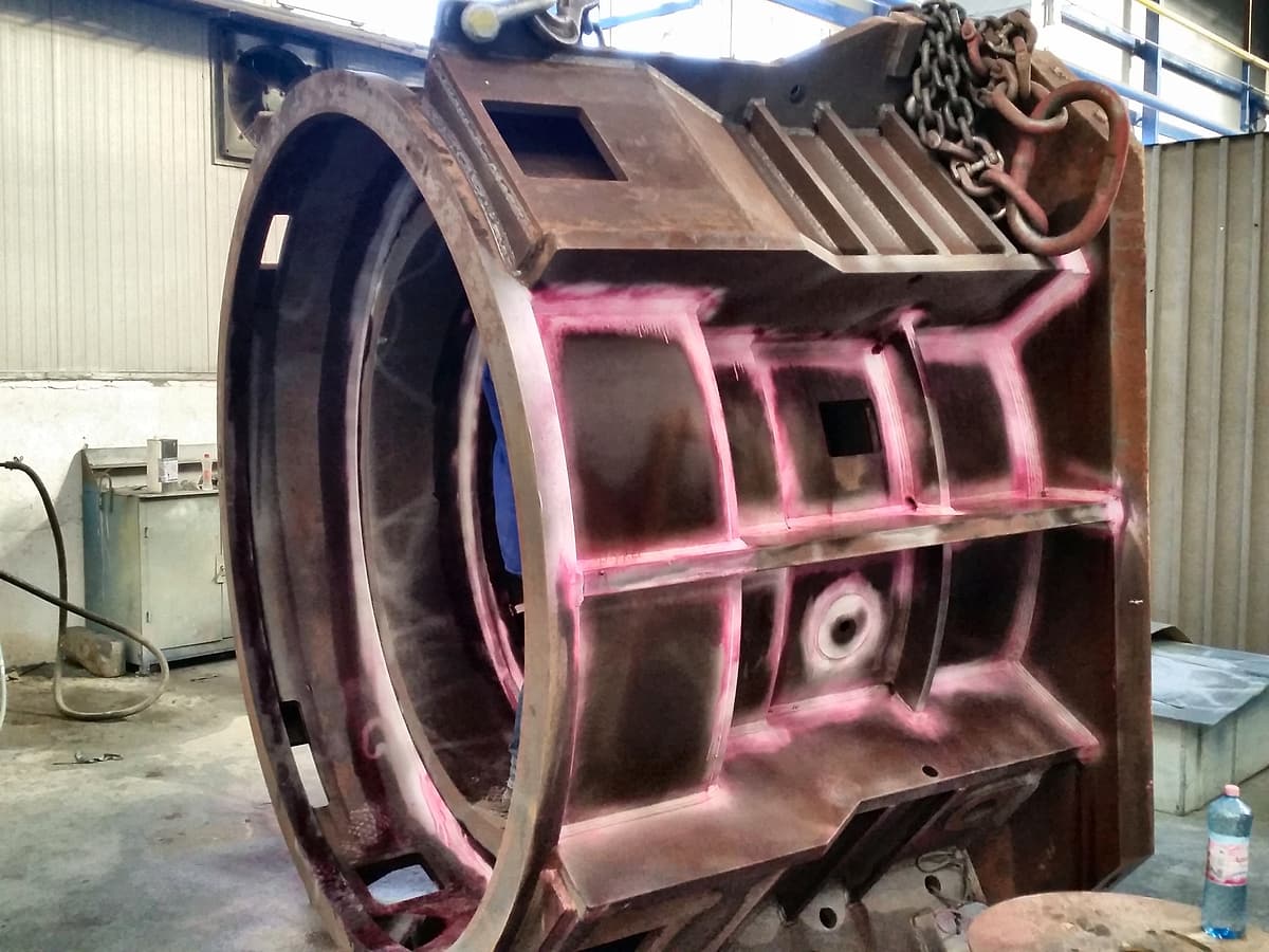 Dye penetrant testing